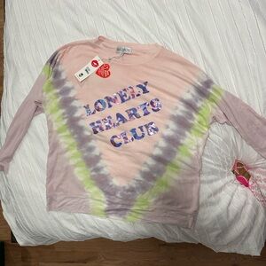 Wildfox Light Pink Graphic Top